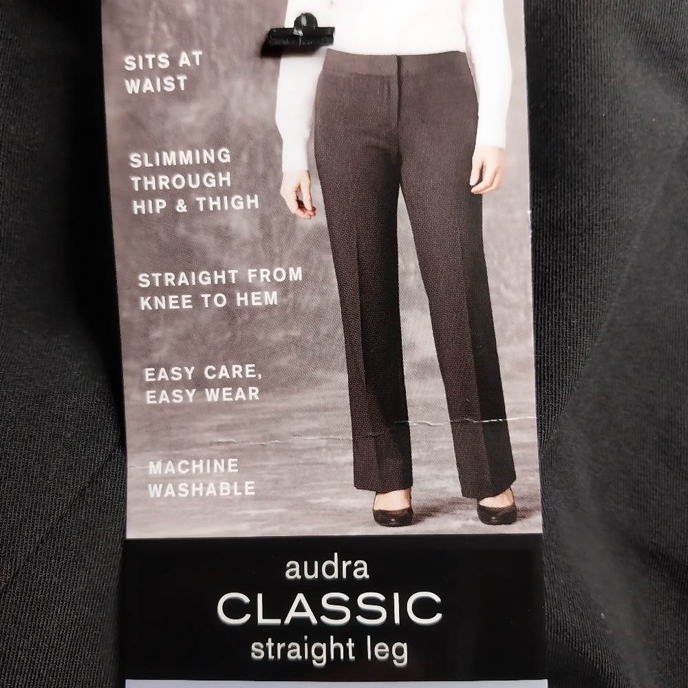 BNWT Liz Claiborne Audra Classic Straight Leg vlack Women Size 6 short